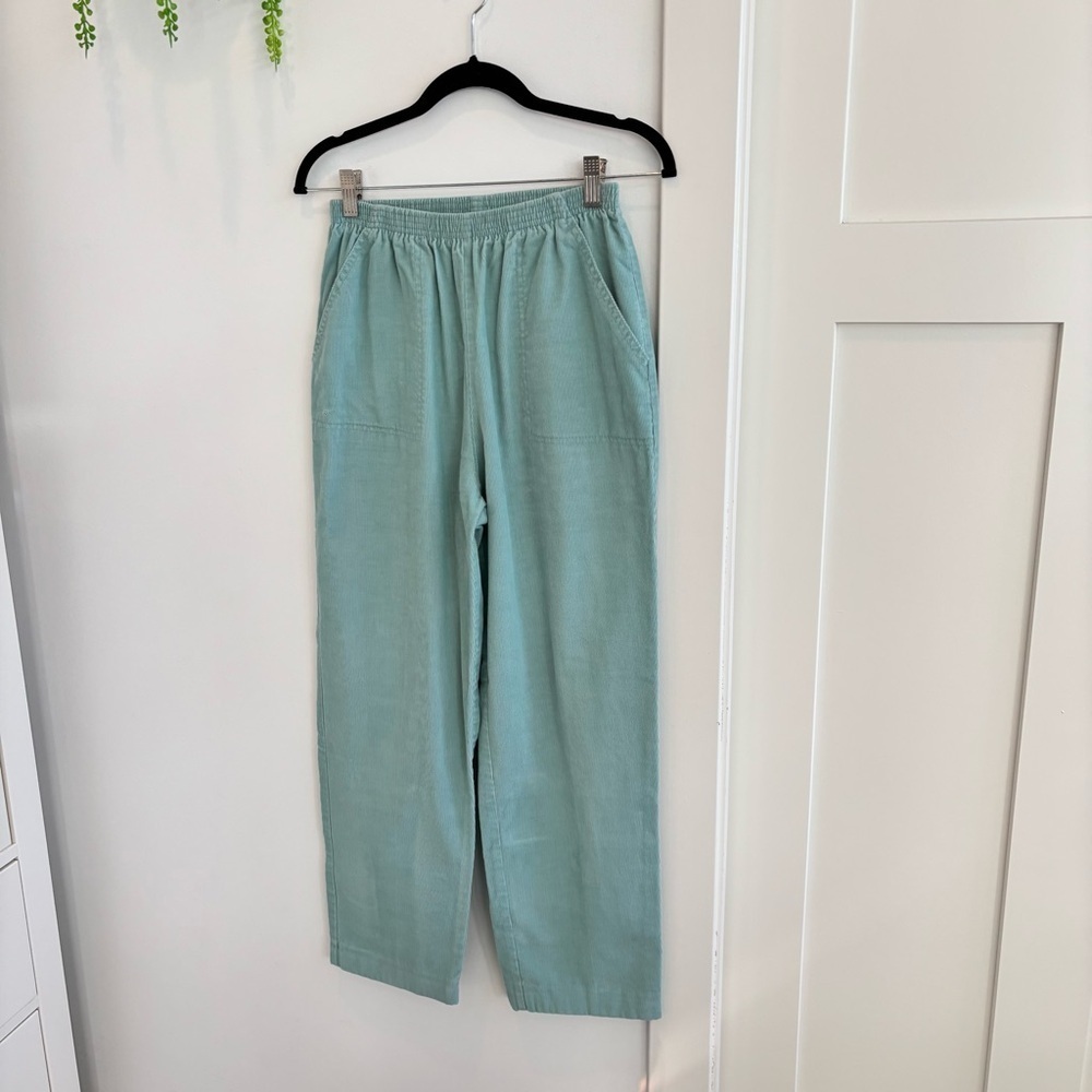 Alfred Dunner Vintage Seafoam Green Women's Corduroy Pants Made in USA Size 8 - Picture 2 of 10